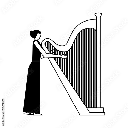 Buy A Harp >> Woman Playing Classic Harp Instrument Buy This Stock Buy A Harp >> Woman Playing Classic Harp Instrument Buy This Stock