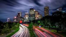 Houston, Texas At Night Free Stock Photo - Public Domain Pictures