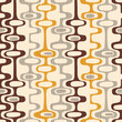 © TeddyandMia - Seamless abstract mid century modern pattern for backgrounds, fabric design, wrapping paper, scrapbooks and covers. Retro design of organic oval shapes and stripes. Vector illustration.