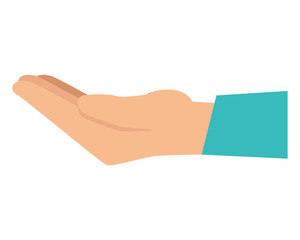 Wall Mural - hand human asking icon
