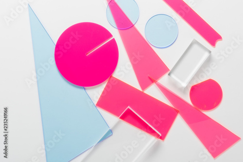 Figuras Geometricas Cuadrados Triangulos Y Circulos En Color Azul