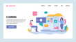 © skypicsstudio - Vector web site gradient design template. Online education and courses. Landing page concepts for website and mobile development. Modern flat illustration.