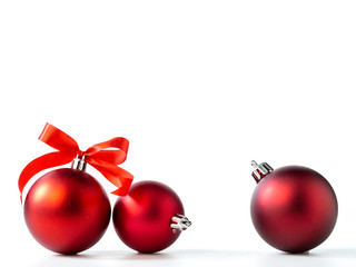 christmas decorations isolated on white background