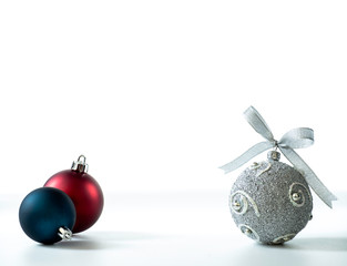 christmas decorations isolated on white background