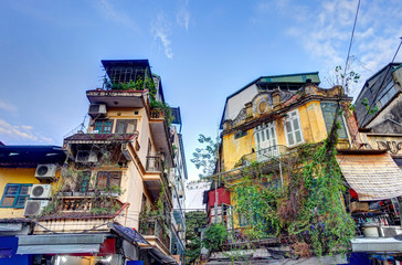 Fototapete - Hanoi old quarter, landmarks, Vietnam