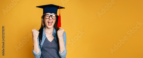 Fotografía Study, education, university, college, graduate concept on banner