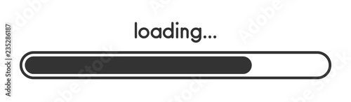 Fotografía Loading progress bar. Black scale.