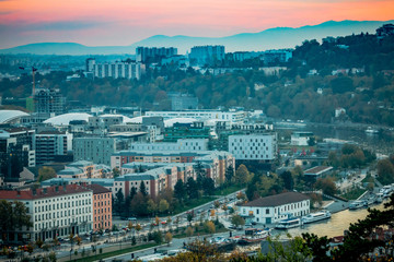 Sticker - Vue sur la ville de Lyon