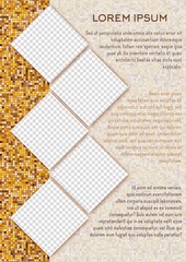 Wall Mural - Flyer design. Business brochure template. Booklet for education, advertisement, presentation, magazine page. a4 size vector illustration. Template for photo collage.