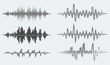 Fototapeta  - Vector sound waves