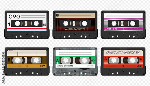 Fotografía Vector compact audio cassettes collection #2