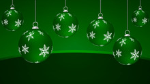 Hanging Christmas Green Balls