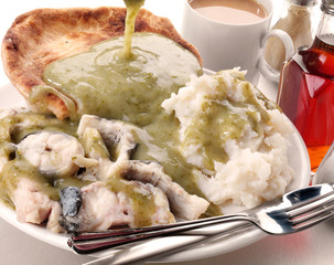 Poster - PIE, MASH AND EELS WITH PARSLEY LIQUOR SAUCE