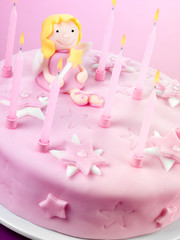 Sticker - PINK FAIRY BIRTHDAY CAKE