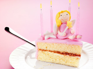 Sticker - PINK FAIRY BIRTHDAY CAKE