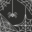 Pixel spider web frame detailed illustration isolated vector