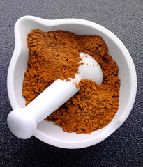 Wall Mural - CURRY POWDER IN PESTLE AND MORTAR