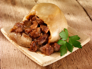 Wall Mural - TRADITIONAL BRITISH STEAK AND KIDNEY PUDDING