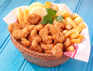 Sticker - BASKET OF SCAMPI AND CHIPS