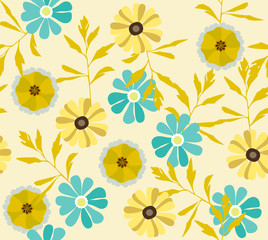 Canvas Print - Vector Floral Background