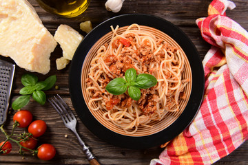 Wall Mural - Tasty homemade spaghetti bolognese