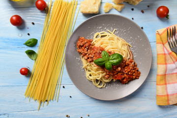 Wall Mural - Tasty homemade spaghetti bolognese