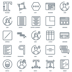 Poster - Set Of 25 Universal Editable Icons. Includes Elements Such As In