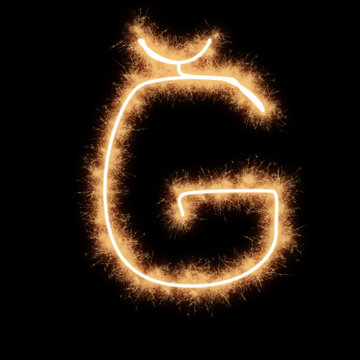Soft letter of Turkish alphabet on a black background..