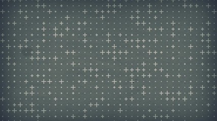 Poster - Gray old paper background with animation of plus signs. 3d rendering. 4K, Ultra HD resolution