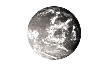 Wall Mural - rock dead planet with atmosphere in the space isolated on white background. elements of this image w