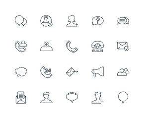 Poster - Set Of 20 Universal Editable Icons. Includes Elements Such As Sp