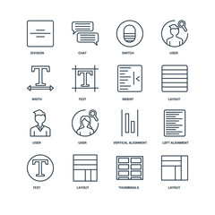 Poster - Set Of 16 Universal Editable Icons. Includes Elements Such As La