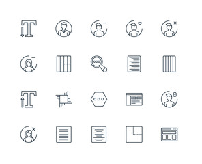 Poster - Set Of 20 Universal Editable Icons. Includes Elements Such As Br