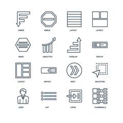 Poster - Set Of 16 Universal Editable Icons. Includes Elements Such As Th