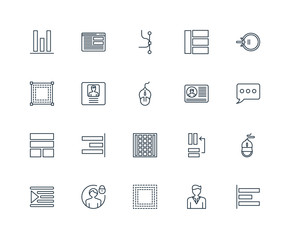 Poster - Set Of 20 Universal Editable Icons. Includes Elements Such As Le