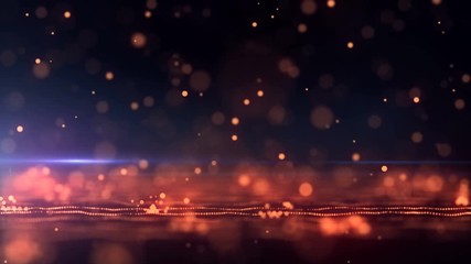 Aufkleber - Abstract background with animation falling glittering particles as festive rain. 4K, Ultra HD resolution