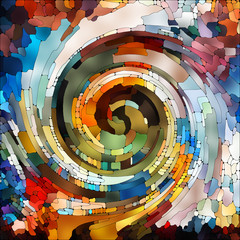 Wall Mural - Energy of Spiral Color