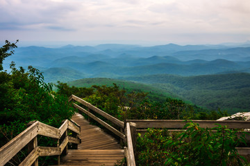 Wall Mural - rough ridge overlook viewing area off blue ridge parkway scenery