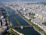 Fototapeta Boho - aerial view of paris from eiffel tower