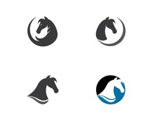 Horse Logo Template Vector Illustration Design