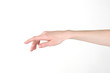 © reggeyreggey - Elegant female hand on a white background
