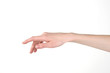 © reggeyreggey - Elegant female hand on a white background