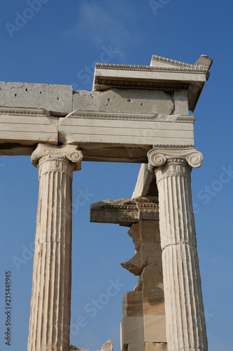 Fotografie, Obraz Ancient Columns at the Acropolis, Athens, Greece