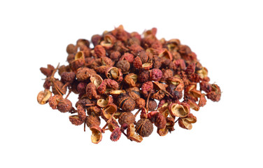 Poster - Sichuan pepper, Sichuan peppercorn, Szechuan pepper or Szechuan peppercorn isolated on white background