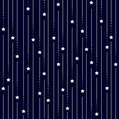 Wall Mural - abstract space seamless meteor shower pattern with stripes and stars