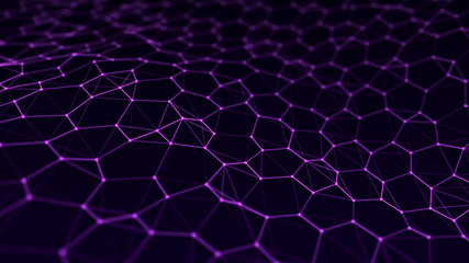 Music abstract background. Network connection. 3D rendering.