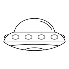 Poster - Alien spaceship icon. Outline alien spaceship vector icon for web design isolated on white background