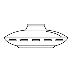 Poster - alien ship icon. outline alien ship vector icon for web design isolated on white background