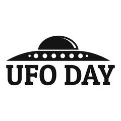 Sticker - Ufo day logo. Simple illustration of ufo day vector logo for web design isolated on white background