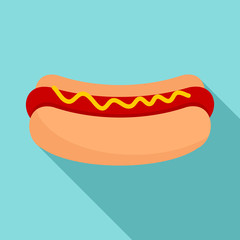 Wall Mural - Hot dog icon. Flat illustration of hot dog vector icon for web design